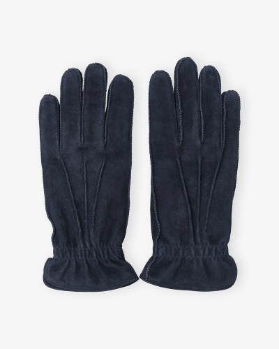 Doriani Cashmere - Gloves calf suede - Navy