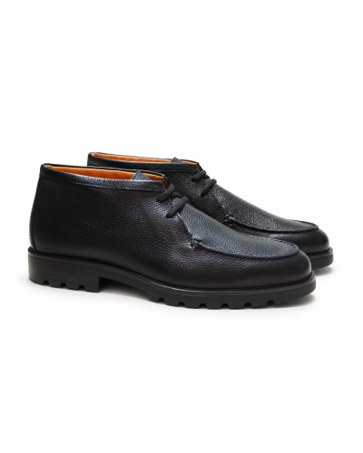 Santoni - Desert boot rock deerskin - Black
