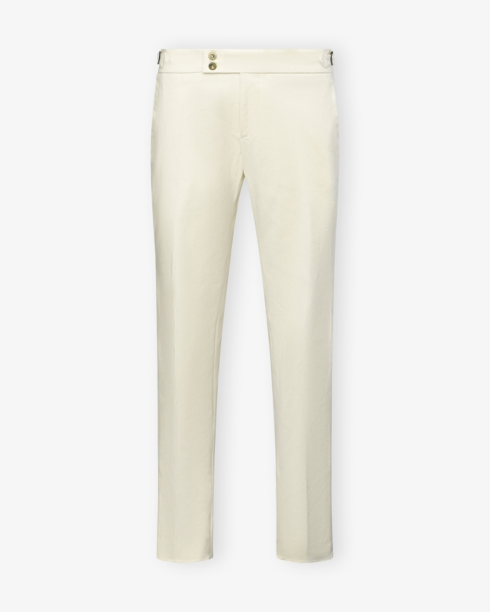 BERWICH Berwich - Morello cotton chic trousers - Cream
