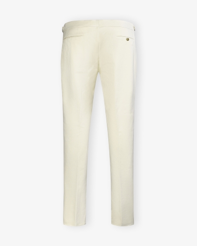 Berwich - Morello cotton chic trousers - Cream