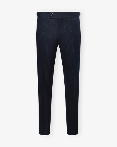 Berwich x Loro Piana Jersely - Trousers morello chic - Pinstripe