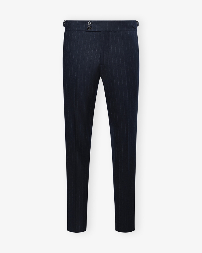 BERWICH Berwich x Loro Piana Jersely - Trousers morello chic - Pinstripe