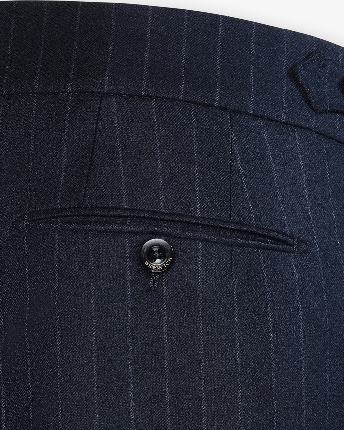 BERWICH Berwich x Loro Piana Jersely - Trousers morello chic - Pinstripe