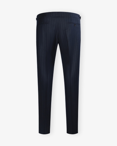 Berwich x Loro Piana Jersely - Trousers morello chic - Pinstripe