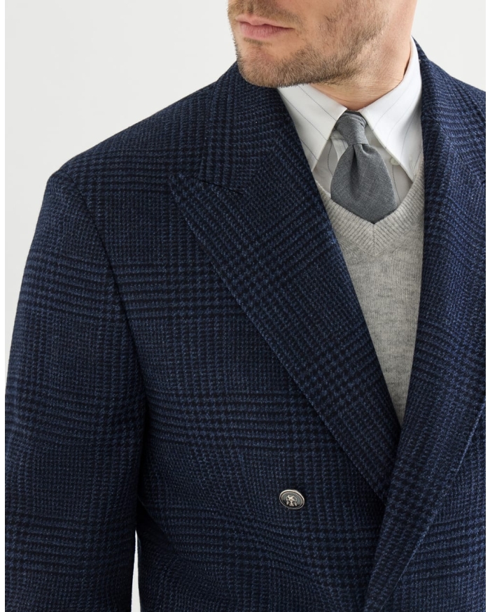 BRUNELLO CUCINELLI Prince of Wales flannel tailor blazer