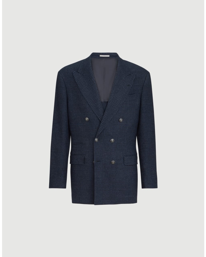 BRUNELLO CUCINELLI Prince of Wales flannel tailor blazer