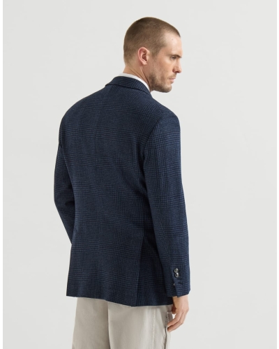 Prince of Wales flannel tailor blazer